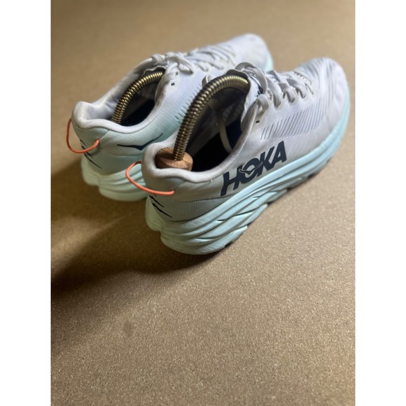 Hoka Rincon 3 Running Shoes Light Blue White Orange Mens Sneakers 1121370 main image 9